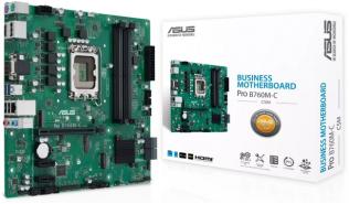 Asus PRO B760M-C-CSM (Intel B760) [S1700, 4xDDR5 do 6200MHz, (VGA, HDMI 2.1, 2xDP 1.4) (2xM.2, 1xPCIe 4.0 x16, 2xPCIe 3.0 x1), micro ATX]