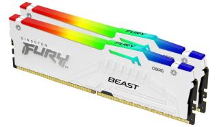 DDR5 64GB (2x32GB) 6400 MHz Kingston Fury Beast White RGB EXPO CL32 32-39-39 1.4V [KF564C32BWEAK2-64]