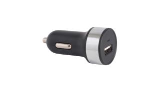 Forever Ładowarka samochodowa USB 1A (12/24V, 5V) czarna + kabel iPhone 4/4S [5900495275417] [GSM005430]
