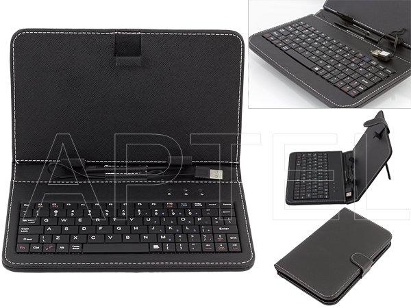 Klawiatura z etui 7’’ USB (czarny) [AK207]