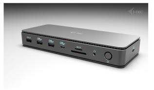 Stacja dokująca I-TEC Thunderbolt 4 2x Display Dock Generation 3 7x USB + thereof 1x TB4 2.5GLAN PD 92W 1m TB4 Cable SD/TF cardreader 3.5 mm Audio [TB4DUALDPDOCKPDPRO]