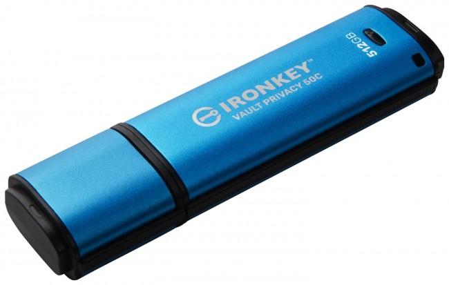 Kingston IronKey Vault Privacy 50 512GB USB-C 3.2 (310/250MB/s) 256bit AES Encrypted (szyfrowany) [IKVP50C/512GB]