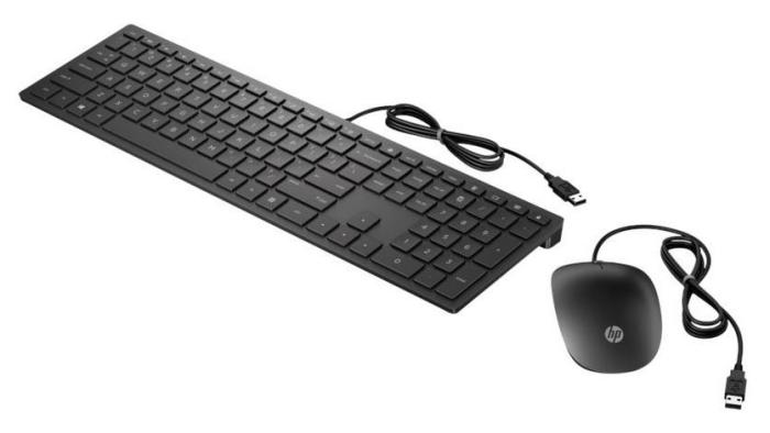 HP Pavilion Wired Combo USB (klawiatura membranowa, multimedialna, mysz optyczna) (czarny) [4CE97AA]