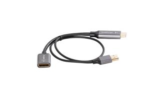 Lanberg adapter DisplayPort 1.2 (M) / HDMI 2.0 (F) 4k@60Hz 2K@144Hz FHD@240Hz 18Gbs (20 cm) [AD-DP-HD-02]
