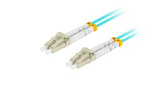 Lanberg patchcord światłowód MM LC/UPC-LC/UPC DUPLEX 3mm OM3 50/125 LSZH niebieski (3m) [FO-LULU-MD31-0030-TQ]