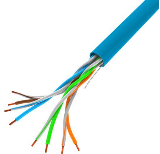 Kabel UTP Lanberg 100MB/S 305m drut CCA niebieski [LCU5-10CC-0305-B]