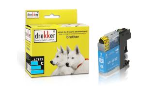DB-LC123C - cyan, wkład z atramentem Drekker, 15ml, 600 stron (zamiennik LC123C) (Brother DCP-J132W, J152W, J552DW, J752DW, J4110DW, MFC-J470DW, J4410DW, J4510DW, J4610DW, J4710DW, J6520DW)