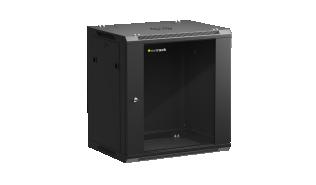 NETRACK szafa rack wisząca 19 12U 600x450 drzwi szklane, otwierane boki (czarny) [019-120-645-022]