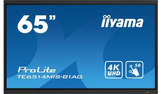 (65) 64.5 Iiyama TE6514MIS-B1AG X (VA LED, 3840x2160, 400, 6.5ms, 60Hz) (5xHDMI, 1xDP 1.2, 1xUSB-C 3.0/DP 1.2 PD100W, 1xUSB-C 3.0/DP 1.2 PD15W) głośniki (2x18W), czarny