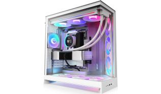NZXT H9 Flow RGB (2025) (biały) (szkło hartowane) (4x120mm) (2 x USB-A 3.2 Gen1, 1 x USB-C 3.2 Gen2x2 20Gb, 1x Jack combo) (6x2.5, 2x3.5) [CM-H92FW-R1]