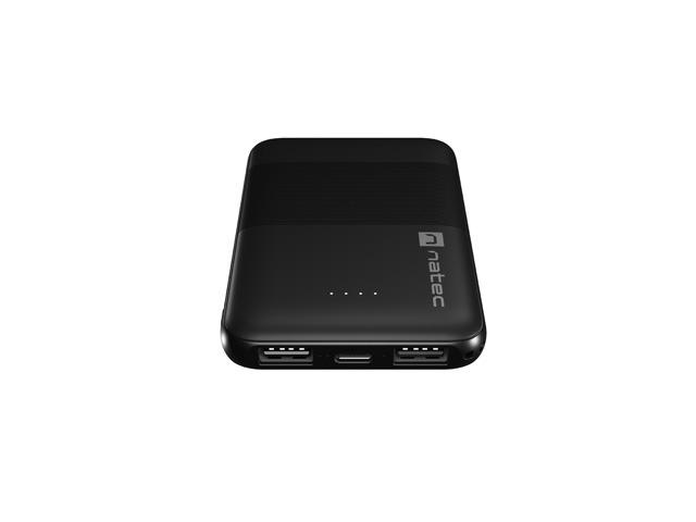 Power Bank Natec Trevi Compact 5000mAh 2xUSB-A, 1xUSB-C (czarny) [NPB-1940]