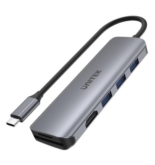 Unitek H1107F USB-C (3xUSB 3.1, HDMI, SD/microSD)