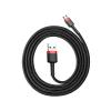 Baseus kabel szybkiego ładowania i transmisji (Quick Charge 3.0 2.4A) USB micro (M) / USB (M) (1.0 m) (czarno-czerwony) [CAMKLF-B91]