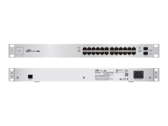 UBIQUITI UniFiSwitch 24x100/1000 2xSFP PoE+ 250W (switch zarządzalny) [US-24-250W]