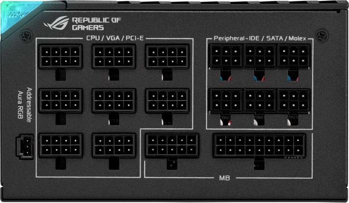 Asus ROG THOR (1200W) Platinum II (1x135mm) Modularny 80+Platinum (CPU 2x4+4) (PCI-E 8x6+2, 1x12+4) (6xMolex, 12xSATA) [ROG-THOR-1200P2-GAMING]