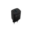 Ładowarka sieciowa Natec Ribera GaN 30W Quick Charge 3.0 1xUSB-C/1xUSB-A (5V-12V/3A/30W) (czarnyy) [NUC-2141]