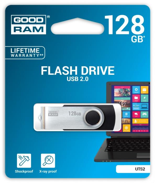 GoodDrive Twister 128GB USB 2.0 (20/10MB/s) (czarny) [UTS2-1280K0R11]