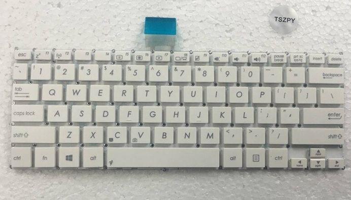 Klawiatura do notebooka Asus F200 F200CA F200LA F200MA X200 X200C X200CA X200L X200LA X200M X200MA R202CA R202LA biała bez ramki US [ZN0289]