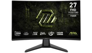 (27) MSI MAG 274CF X24 (VA, 1920x1080, 300, 0.5ms, 127%sRGB, 240Hz) (2xHDMI 2.0, 1xDP 1.2, 1xaudio) czarny