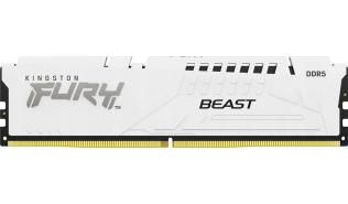 DDR5 16GB 6800 MHz Kingston Fury Beast White RGB EXPO CL34 34-45-45 1.4V [KF568C34BWE-16]