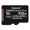 Secure Digital 512GB Kingston Micro SDXC CANVAS Select Plus 100R Class 10 A1 UHS-I (100/85MB/s) [SDCS2/512GBSP]