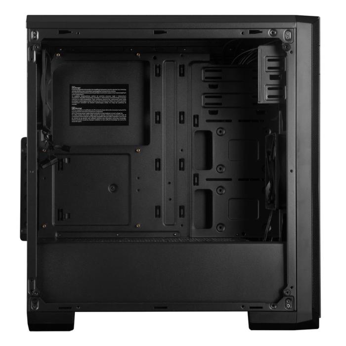 Modecom Oberon Glass Pro Black (szyba boczna ze szkła hartowanego) (bez zasilacza) (szkło hartowane) (2xUSB 2.0, 2xUSB 3.2 Gen1) (3x2.5, 2x3.5)