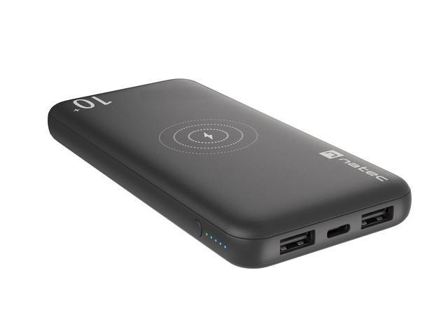 Power Bank Natec Extreme Media Trevi Wireless 10000mAh 2x USB-A 10W (czarny) [NPB-1556]