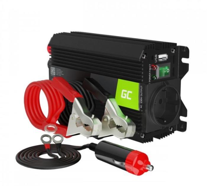 Green Cell Pro przetwornica AC/DC 300W/600W 12V/230V (modyfikowana sinusoida) [INVGC01]