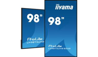 (98) 97.5 Iiyama LH9875UHS-B2AG (IPS LED, 3840x2160, 450, 6.5ms, 60Hz)(3xHDMI, 4xUSB 3.2, USB-C, VGA, 2xLAN, Audio, RS-232c) system Android OS, czarny matowy, głośniki, dotykowy