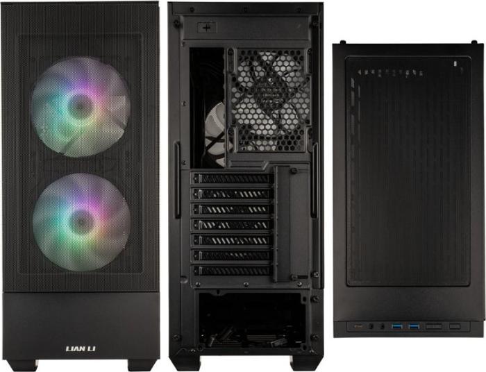 Lian Li LANCOOL 205 Mesh C Black (szkło hartowane) (2xUSB 3.2 Gen1, 1xUSB-C 3.2 Gen1) (2x2.5, 2x3.5/2.5)