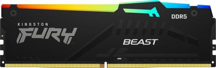 DDR5 64GB (2x32GB) 6000 MHz Kingston Fury Beast Black RGB EXPO CL30 30-36-36 1.4V [KF560C30BBEAK2-64]