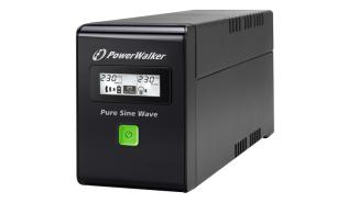UPS POWERWALKER LINE-INTERACTIVE 600VA 2X SCHUKO 230V, PURE SINE WAVE, RJ11/45 IN/OUT, USB, LCD [VI 600 SW]