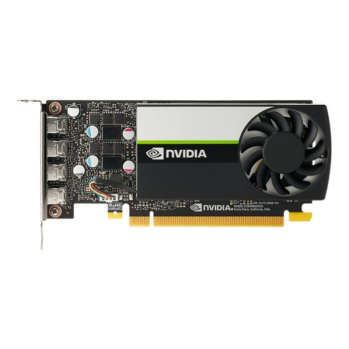 PNY NVIDIA T1000 LP 4GB GDDR6 PCI-E Low Profile bulk [VCNT1000BLK-1] (4xmini DP 1.4) (128-bit, PCI-E 3.0)