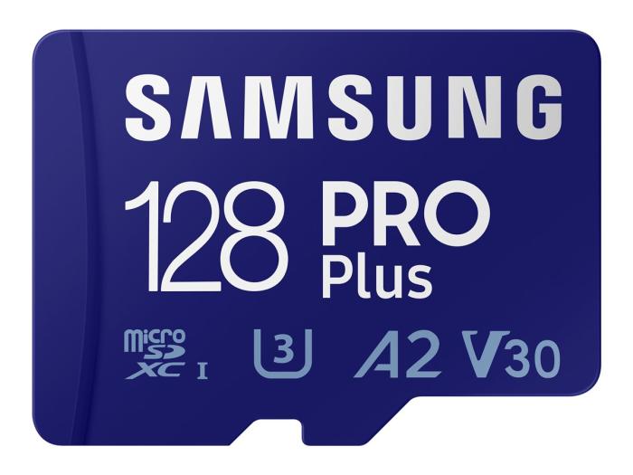 Secure Digital 128GB Samsung Micro SDXC Pro Plus Class 10 UHS-I U3 A2 (160/120MB/s) [MB-MD128KA/EU]
