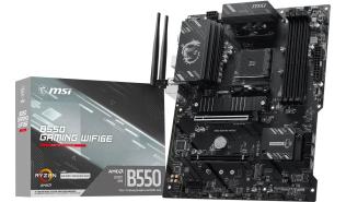 MSI B550 GAMING WIFI6E (AMD B550) [AM4, 4xDDR4 do 4866MHz, (HDMI 1.4, DP 1.2) (2xM.2, 1xPCIe 4.0 x16, 1xPCIe 3.0 x16 (x4), 1xPCIe 3.0 x1), WiFi 6E, BT 5.3, ATX]