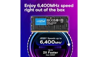 CSODIMM DDR5 24GB 6400 MHz Crucial CL52 1.1V [CT24G64C52CS5]