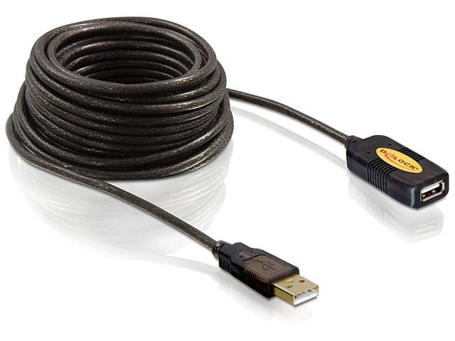 Delock Repeater USB (przedłużacz aktywny) (5.0 m) czarny [82308]