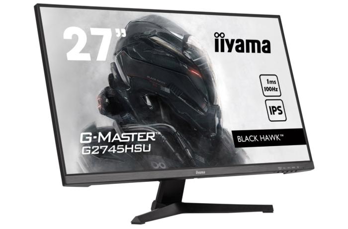 27’’ Iiyama G-Master G2745HSU-B1 (IPS LED, 1920x1080, 250, 1ms, 100Hz) (HDMI, DP, 2xUSB 2.0, USB 2.0 Typu-B, Audio) czarny, głośniki