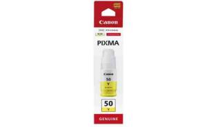 Canon GI-50Y [3405C001] - yellow, oryginalny wkład z atramentem Canon, 70ml, 7700 stron (Canon PIXMA G5050, G6050, GM2050, G6045)
