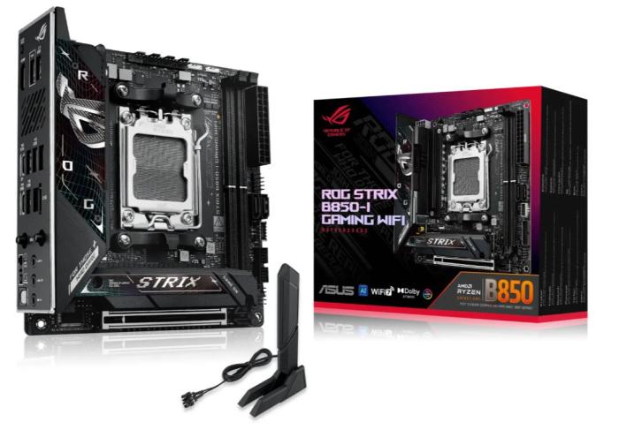 Asus ROG STRIX B850-I GAMING WIFI (AMD B850) [AM5, 2xDDR5 do 8400MHz, (HDMI 2.1) (4xM.2, 1xPCIe 5.0 x16), WiFi 7, BT 5.4, mini ITX]