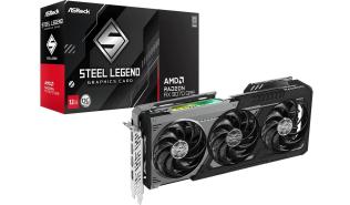 Radeon RX 9070 GRE Asrock 12GB GDDR6 Steel Legend Dark OC [RX9070GRE SLD 12GO] (1xHDMI 2.1b, 3xDP 2.1a) (192-bit, PCI-E 5.0)