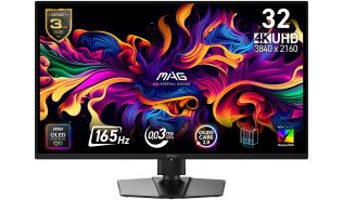 (32) 31.5 MAG 322UP QD-OLED E16 (QD-OLED, 3840x2160, 1000, 0.03ms, 138%sRGB 165Hz) (2xHDMI 2.1, 1xDP 1.4,1xUSB-C z DP 1.4) pivot, czarny