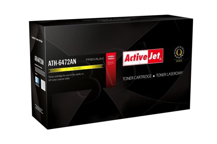 ATH-6472AN (502A) - yellow, toner ActiveJet, 4000 stron (zamiennik Q6472A) (HP Color LaserJet 3600, 3800, CP3505, CP3505n, CP3505dn, CP3505x)