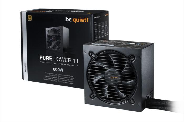 Bequiet Pure Power 11 (600W) (1x120mm) 80+Gold (CPU 1x4+4) (PCI-E 4x6+2) (3xMolex, 6xSATA) [BN294]