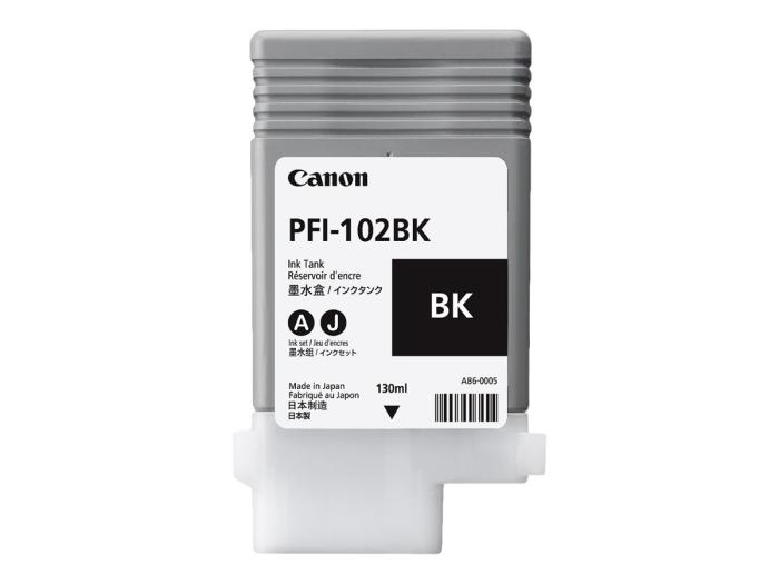 PFI-102BK (0895B001) - oryginalny atrament (black) (Canon imagePROGRAF iPF500, iPF510, IPF600, iPF605, iPF610, iPF650, iPF655, iPF700, iPF710, iPF720, iPF750, iPF755, LP17, LP24 )