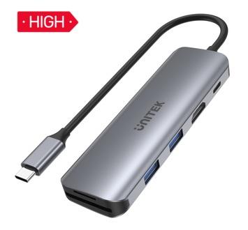 Unitek H1107D USB-C (2xUSB 3.1, PD 100W, HDMI, SD/microSD)
