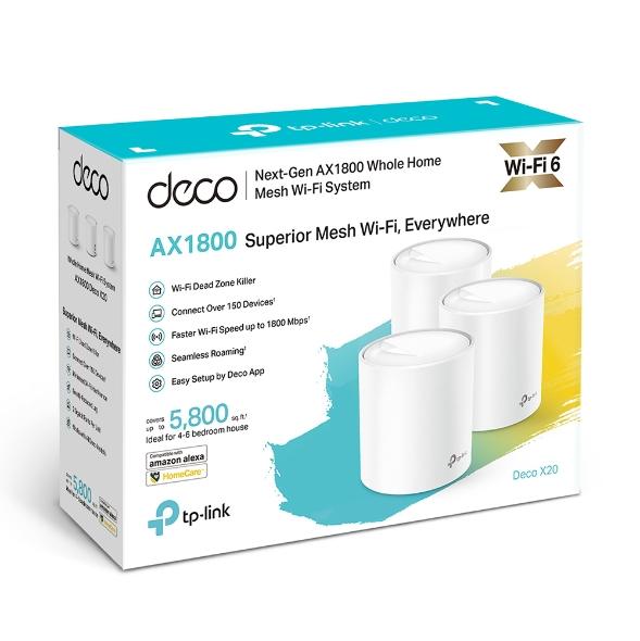 TP-Link DECO X20 (3-pack) (AX1800 Wi-Fi 6 Mesh System)