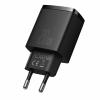 Baseus uniwersalna ładowarka (zasilacz) sieciowa 230V / 1xUSB-A (5V 3A 15W / 9V 2A 18W / 12V 1.5A 18W), 1xUSB-C (5V 3A 15W / 9V 2.22A 20W / 12V 1.5A 20W) [CCXJ-B01]