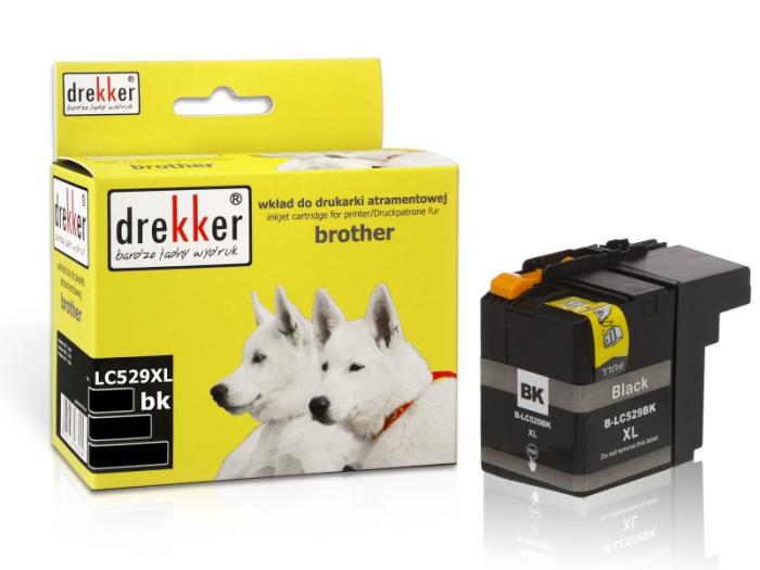 DB-LC529XLBK - czarny, wkład z atramentem Drekker, 58 ml, 2900 storn (zamiennik LC529XLBK)(Brother DCP-J100, DCP-J105, MFC-J200)