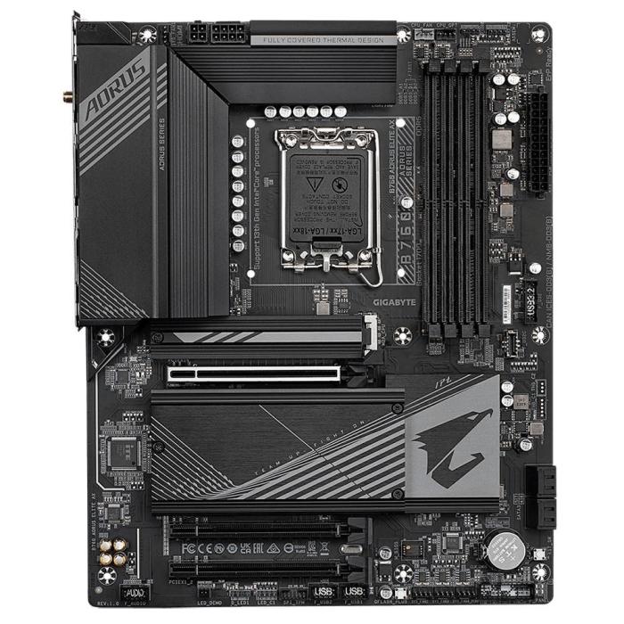 Gigabyte B760 AORUS ELITE AX DDR4 (Intel B760) [S1700, 4xDDR4 do 5333MHz, (HDMI 2.0, DP 1.2) (3xM.2, 1xPCIe 4.0 x16, 2xPCIe 3.0 x1), WiFi 6E, ATX]